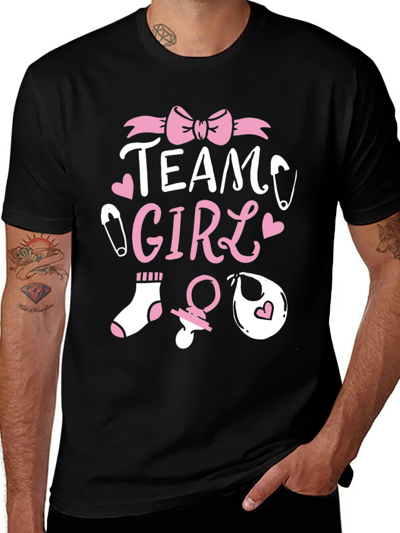 Team Girl Baby Shower T-Shirt - Gender Reveal Tee