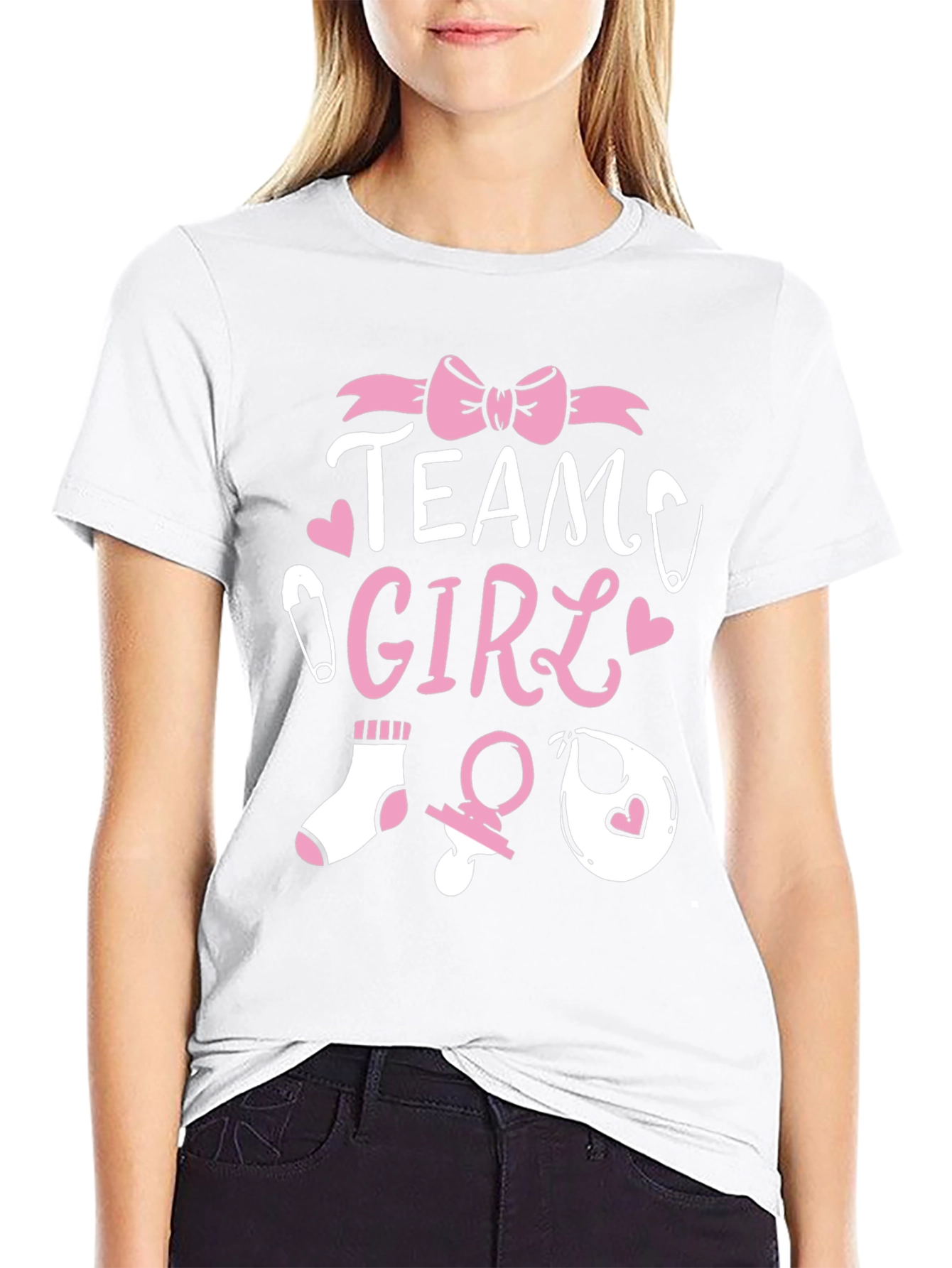 Team Girl Baby Shower T-Shirt - Gender Reveal Tee