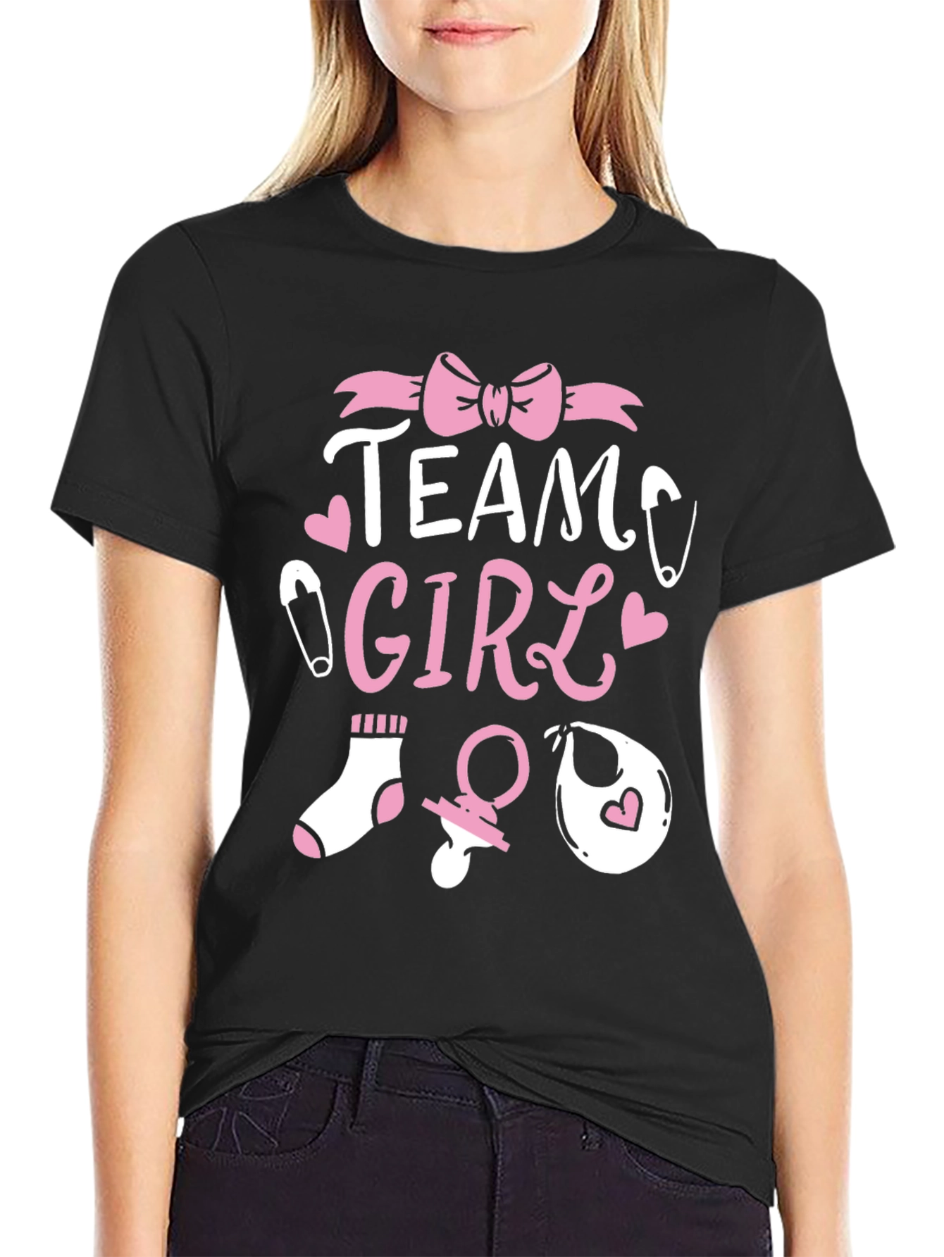 Team Girl Baby Shower T-Shirt - Gender Reveal Tee