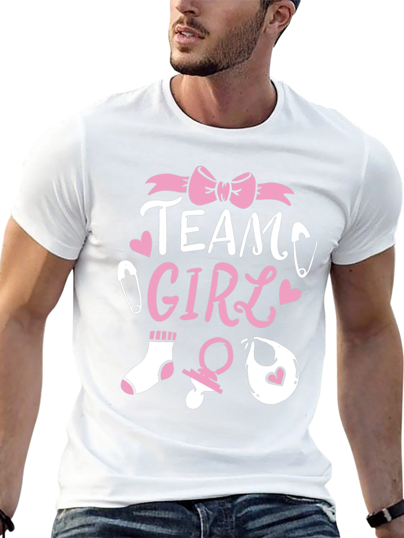 Team Girl Baby Shower T-Shirt - Gender Reveal Tee