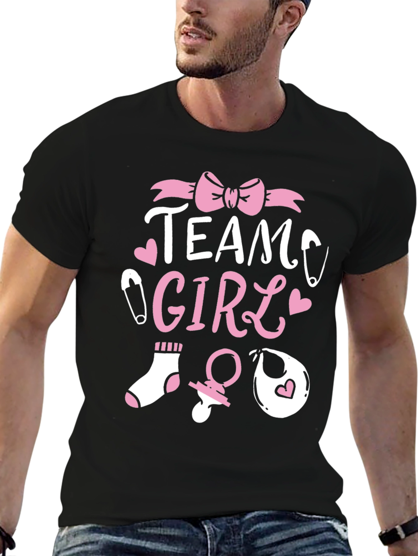 Team Girl Baby Shower T-Shirt - Gender Reveal Tee