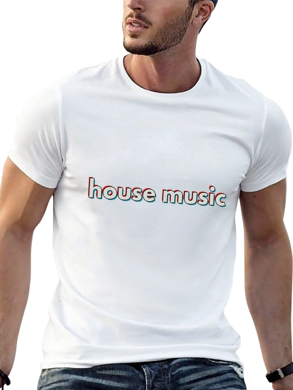 House Music Graphic Tee - Stylish Black T-Shirt