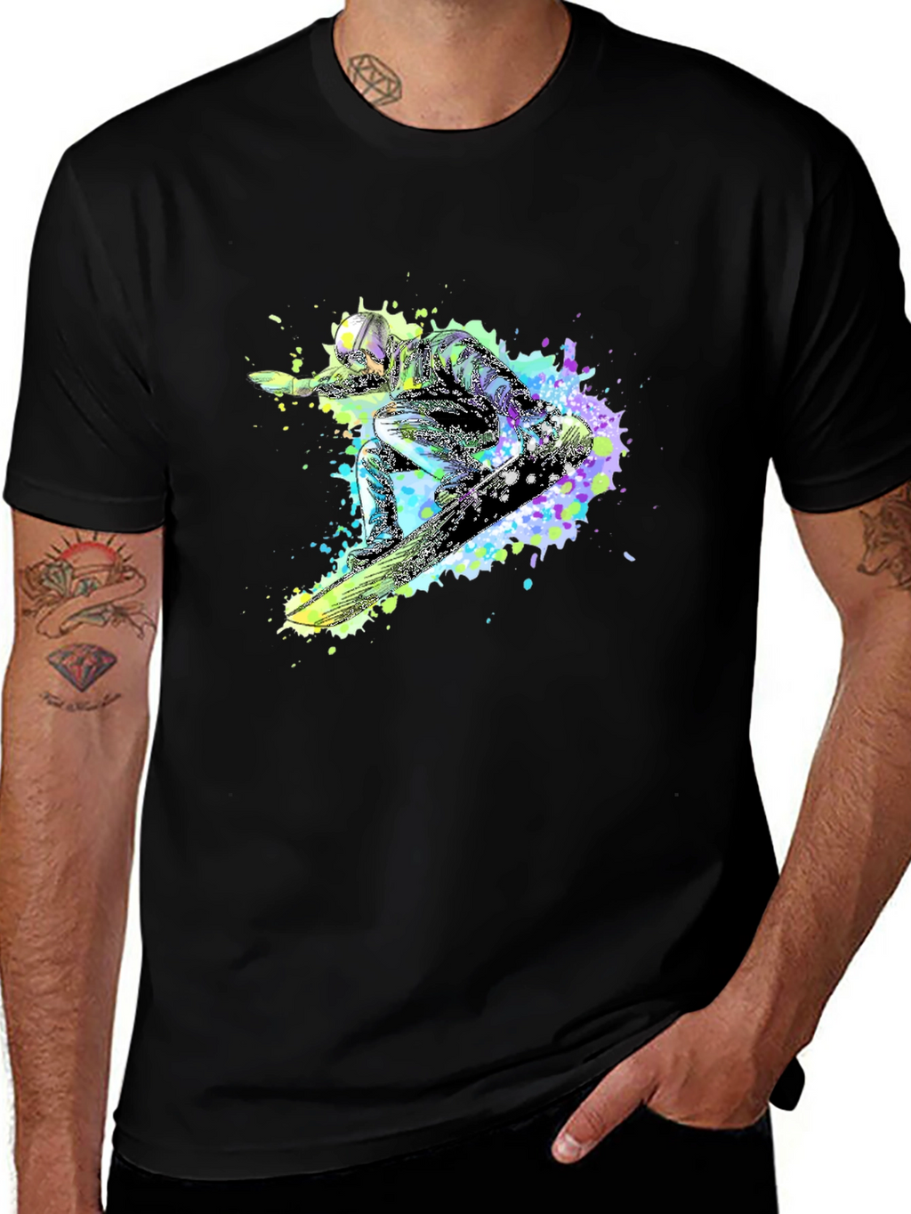 Snowboard Graphic Tee - Black T-Shirt