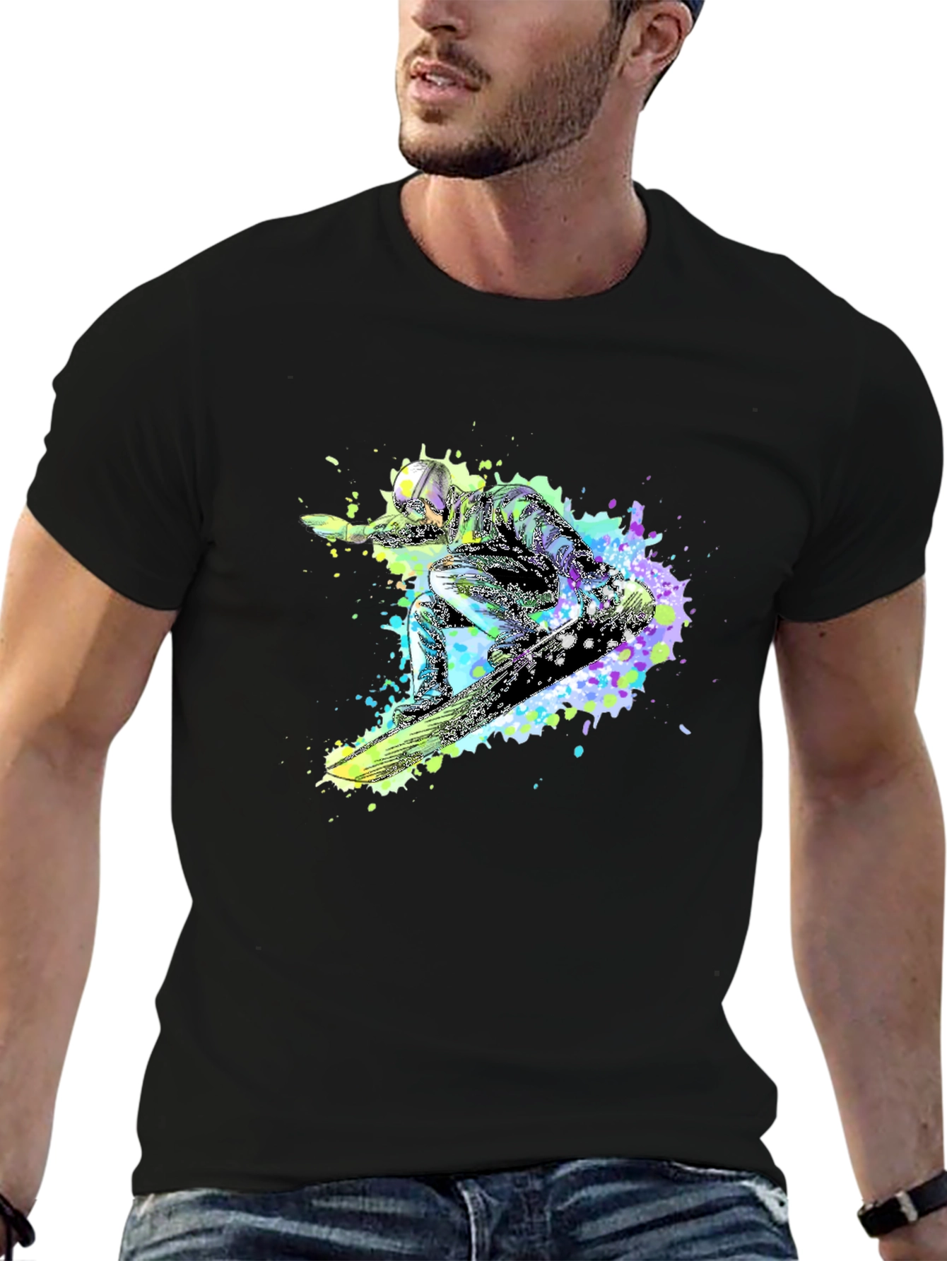 Snowboard Graphic Tee - Black T-Shirt
