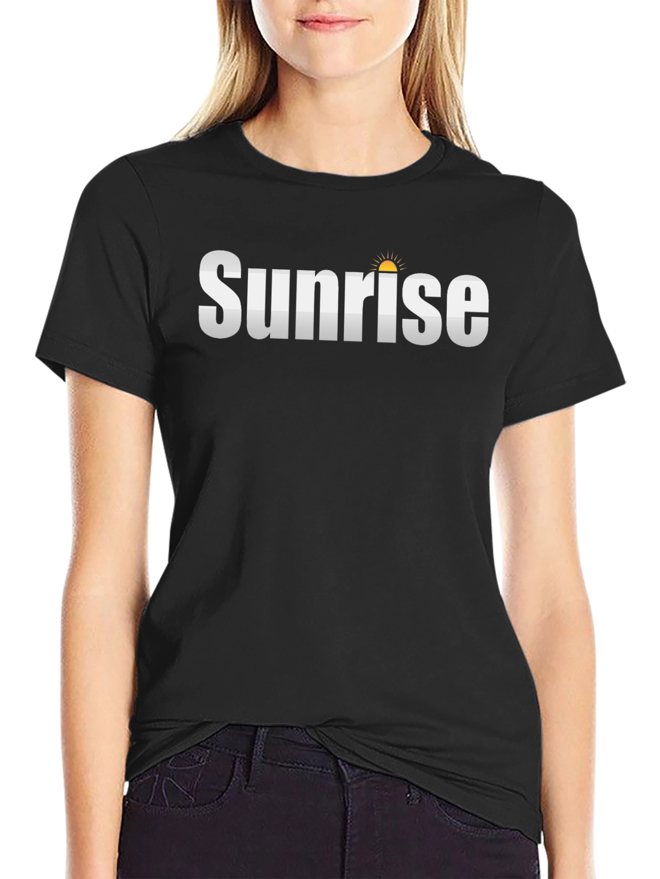 Sunrise Graphic Black T-Shirt