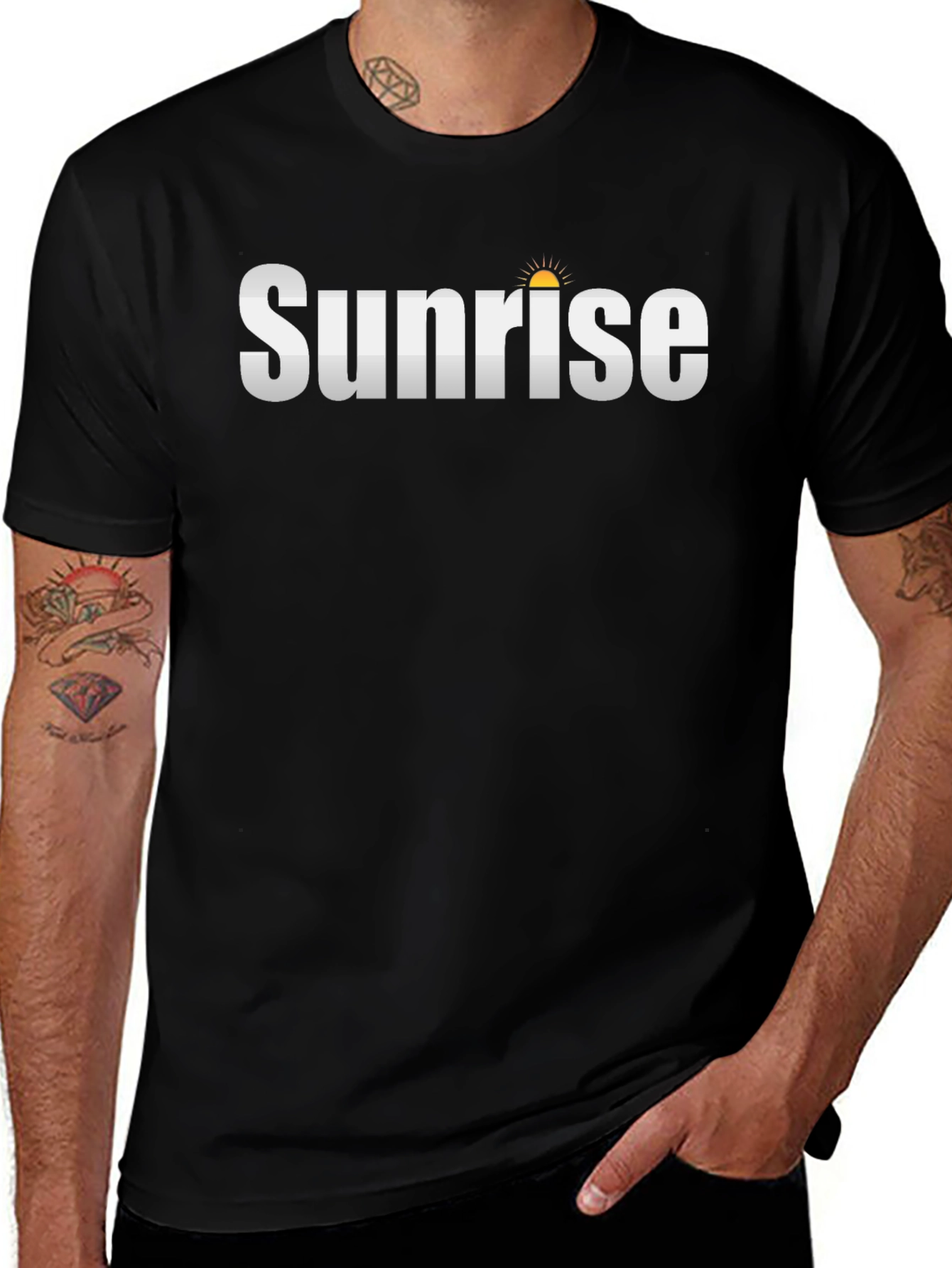 Sunrise Graphic Black T-Shirt