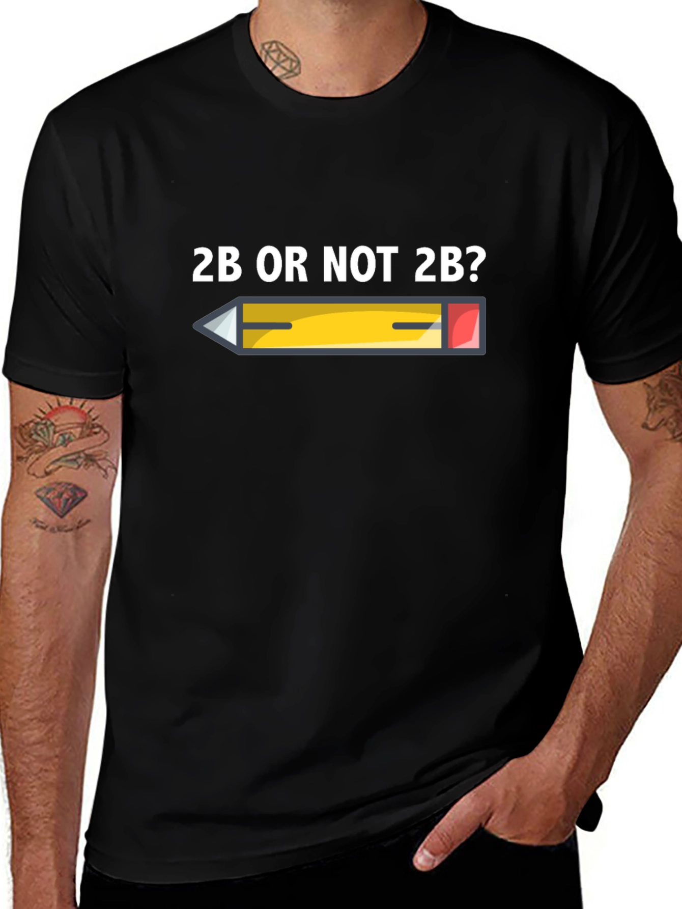 2B or Not 2B T-Shirt - Literary Pencil Humor Tee