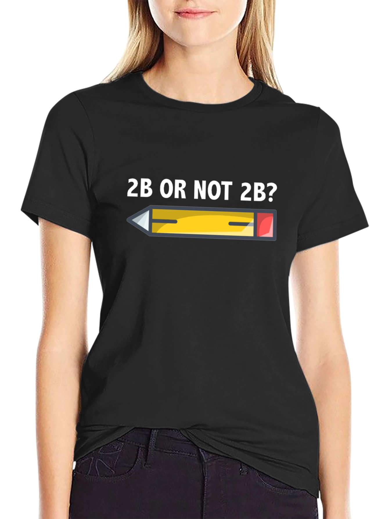 2B or Not 2B T-Shirt - Literary Pencil Humor Tee