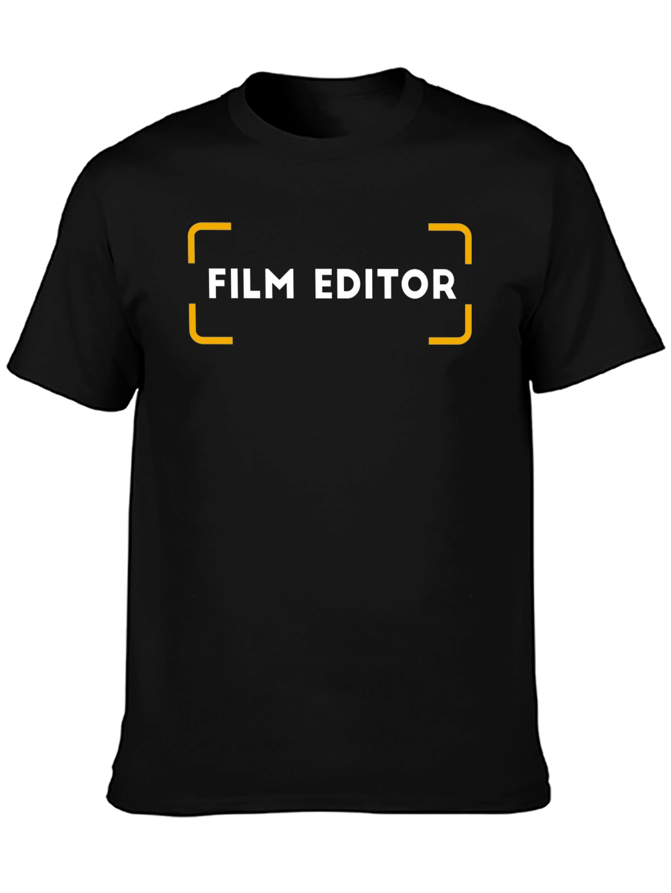 Film Editor Graphic T-Shirt - Black Crew Neck Tee