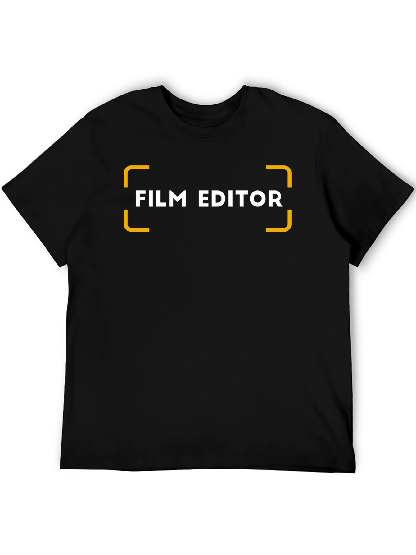 Film Editor Graphic T-Shirt - Black Crew Neck Tee