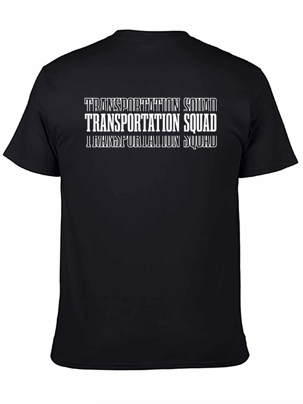 Transportation Squad T-Shirt - Black Crew Neck Tee