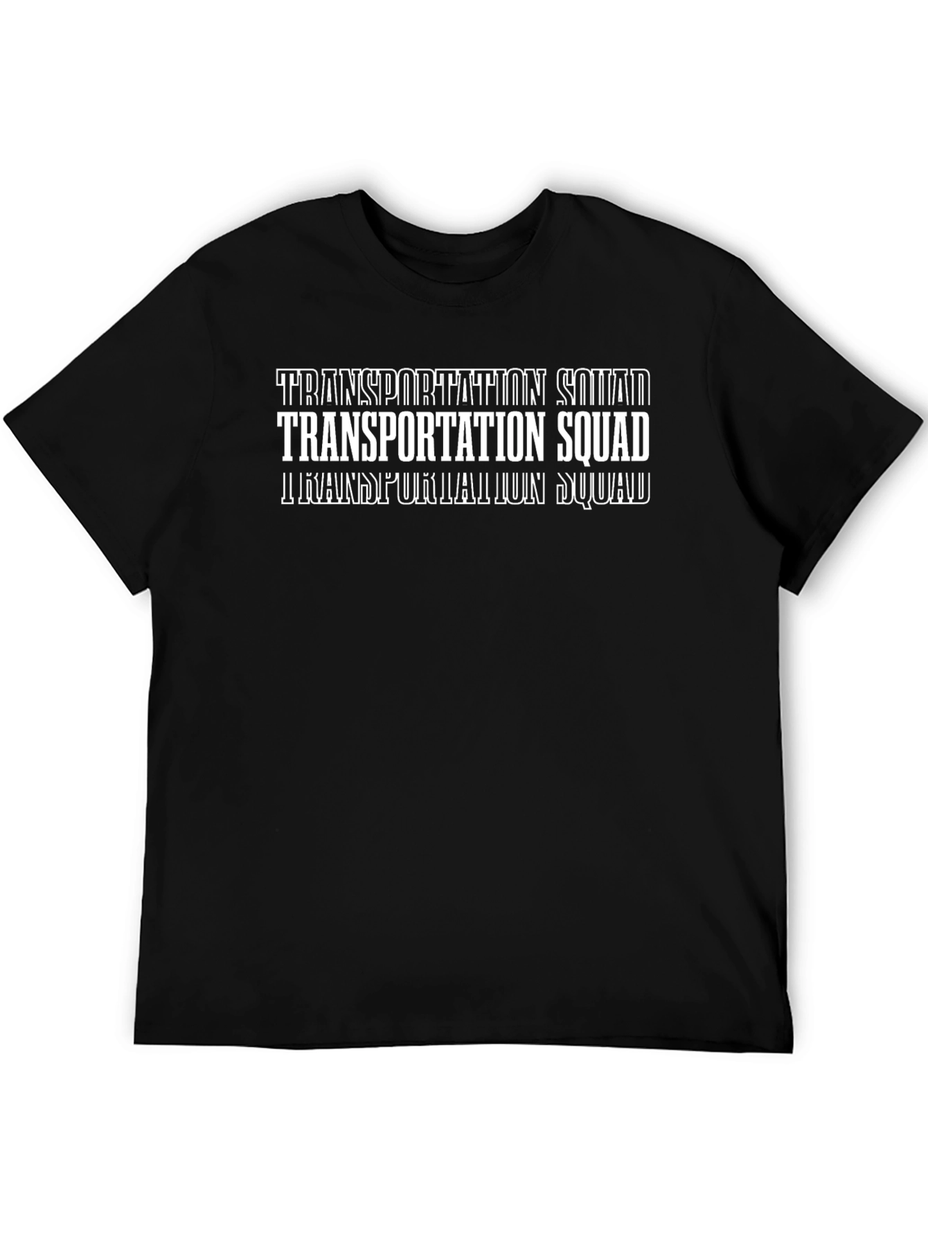 Transportation Squad T-Shirt - Black Crew Neck Tee
