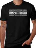 Transportation Squad T-Shirt - Black Crew Neck Tee