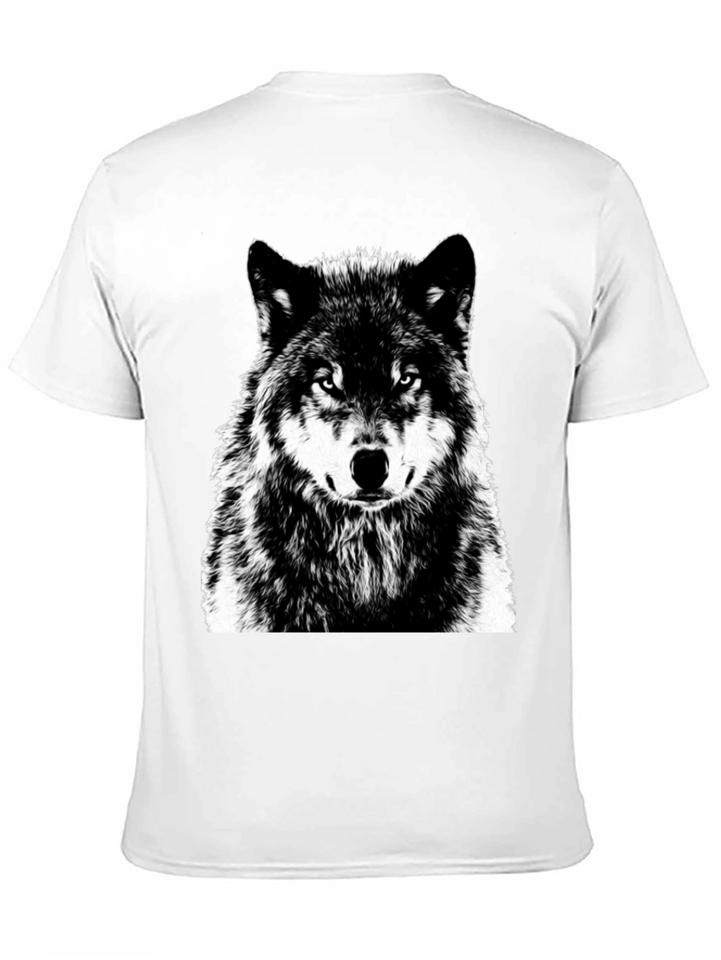 Wolf Graphic Print Black T-Shirt