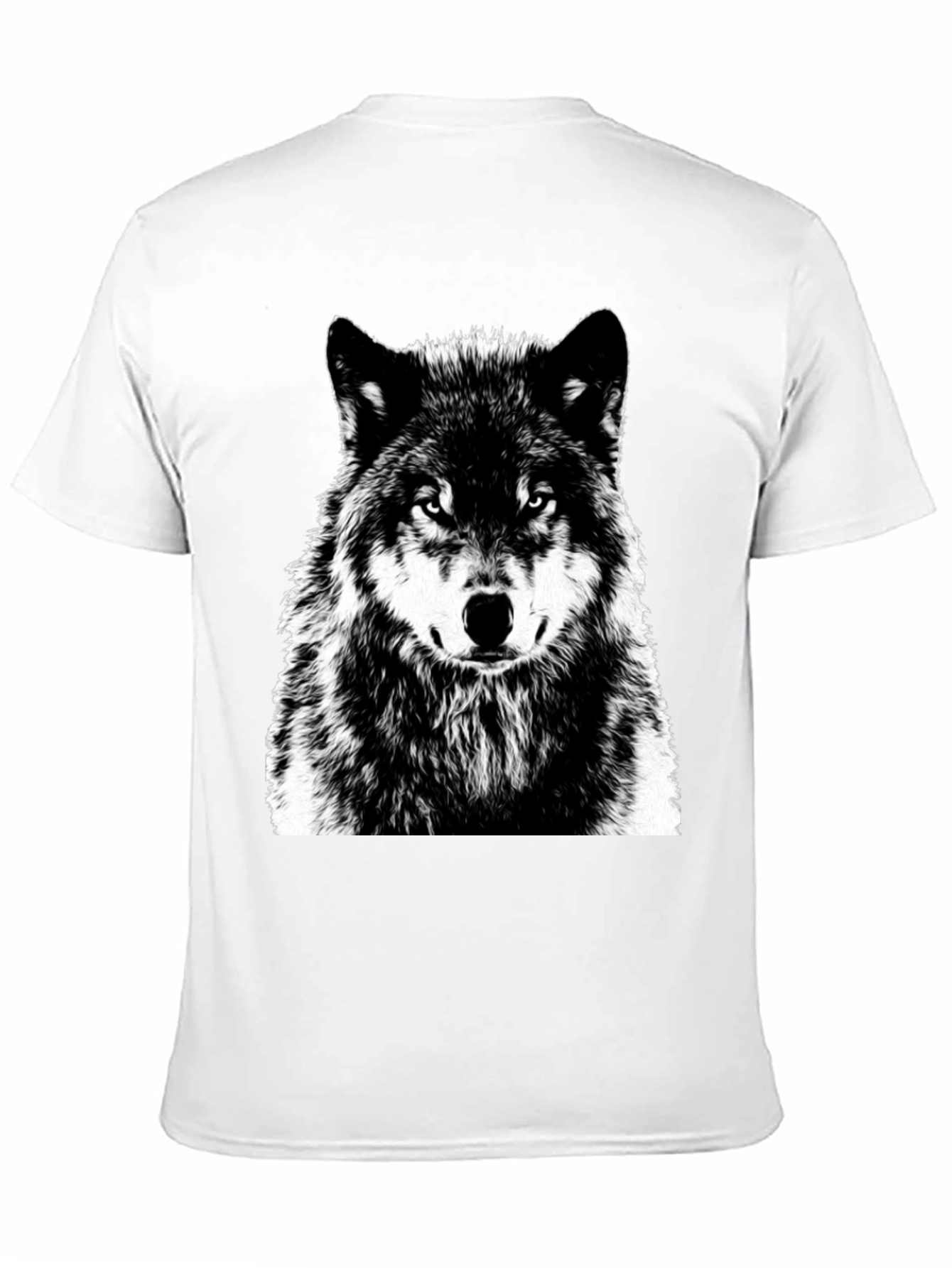 Wolf Graphic Print Black T-Shirt
