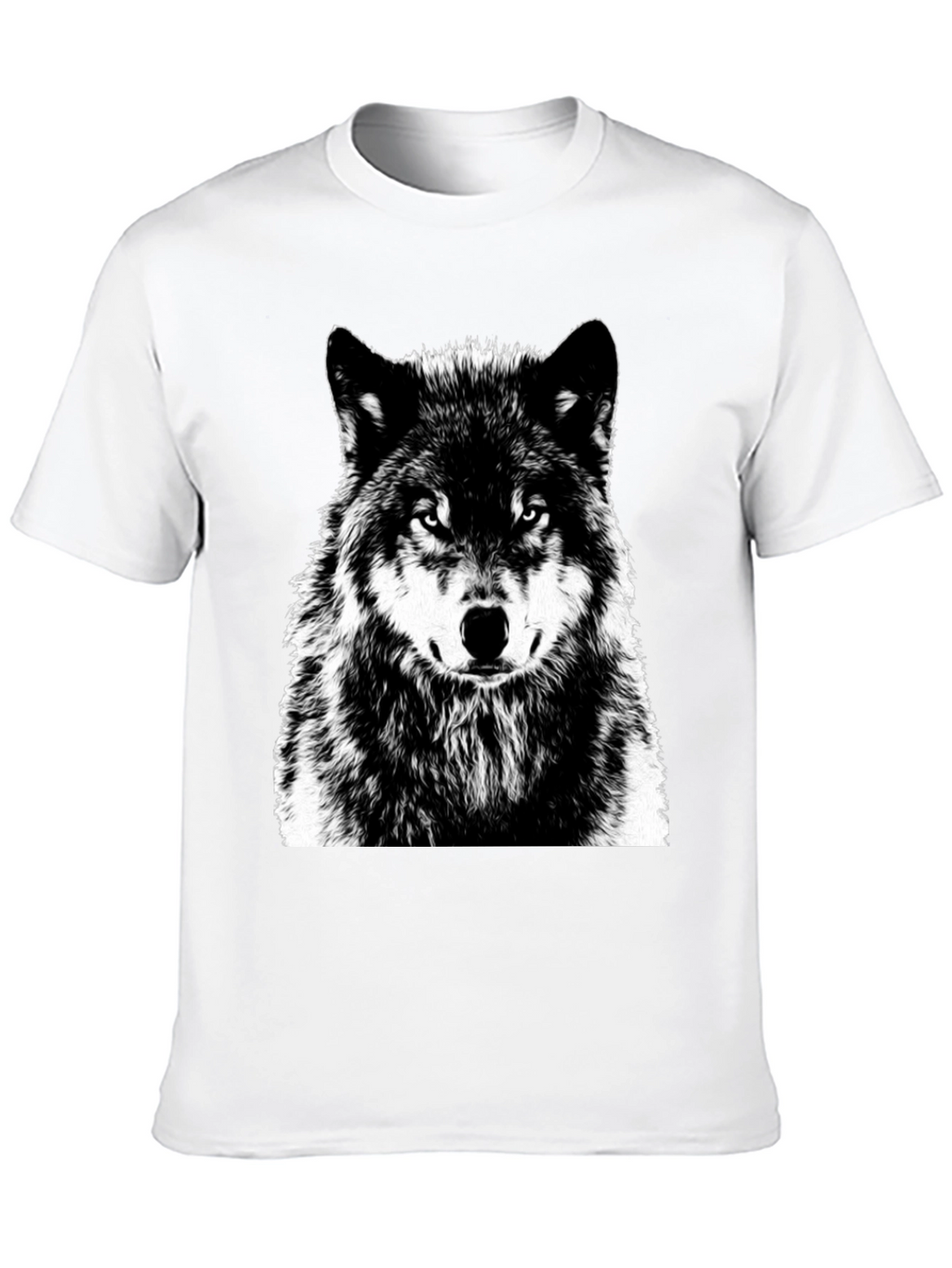 Wolf Graphic Print Black T-Shirt