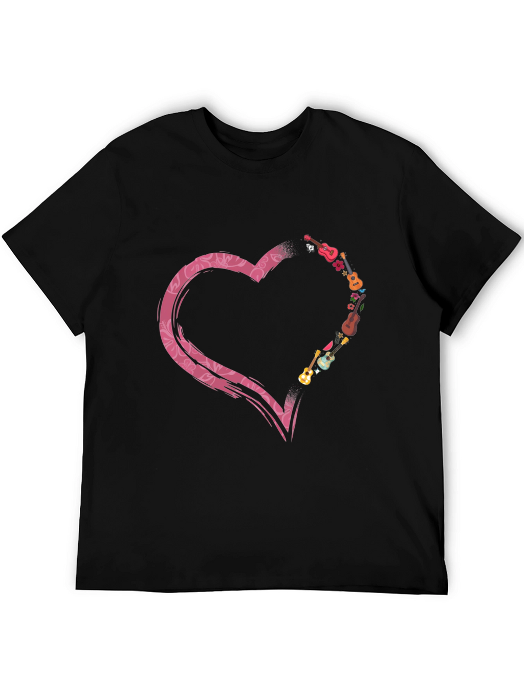 Heart Guitars Black T-Shirt