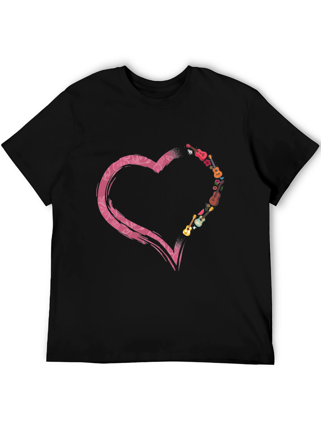 Heart Guitars Black T-Shirt