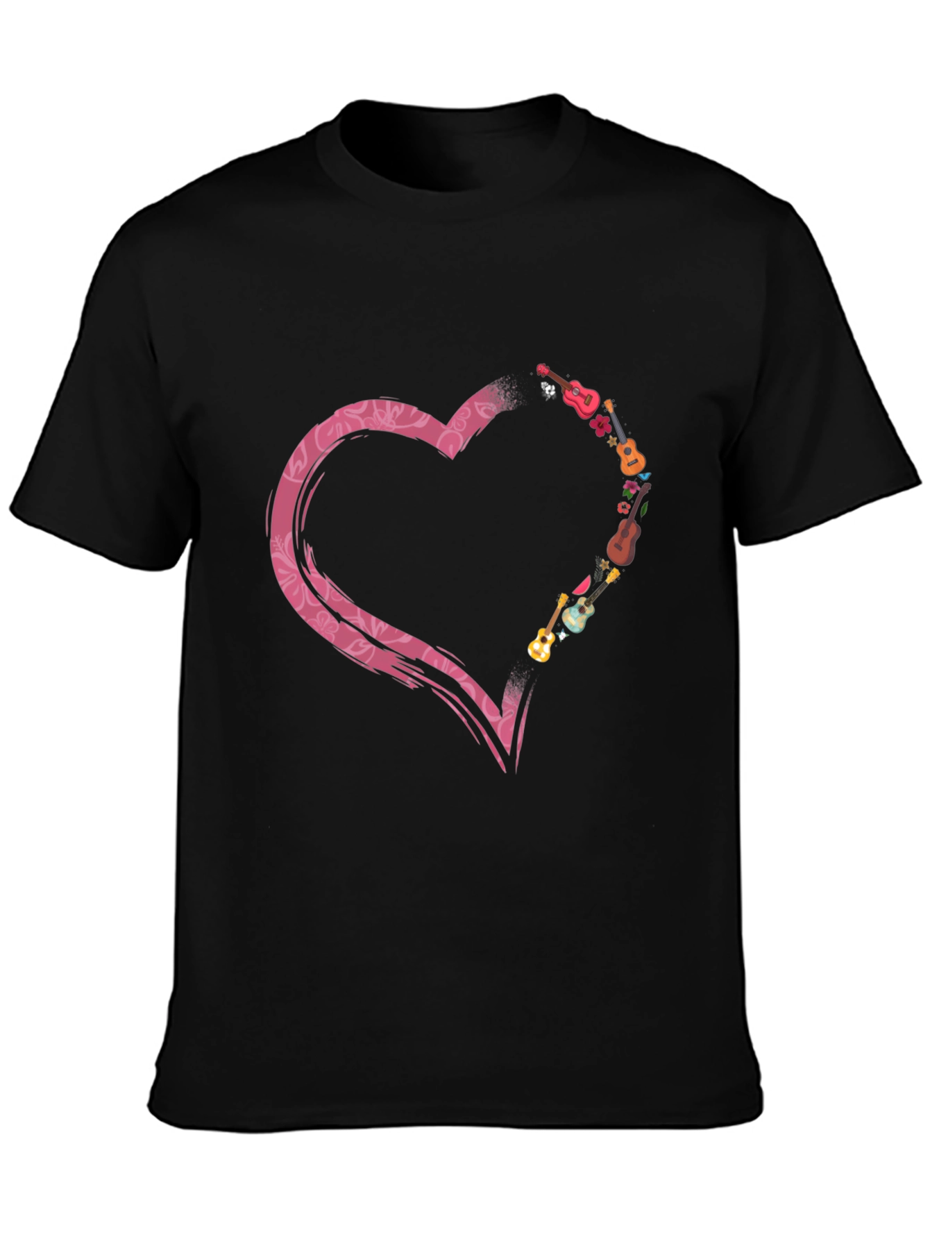 Heart Guitars Black T-Shirt
