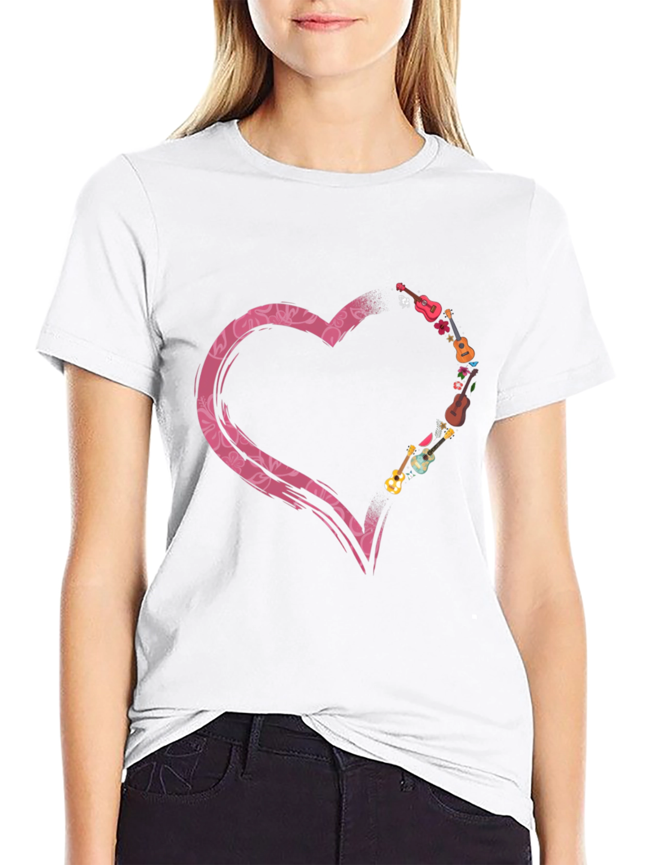 Heart Guitars Black T-Shirt