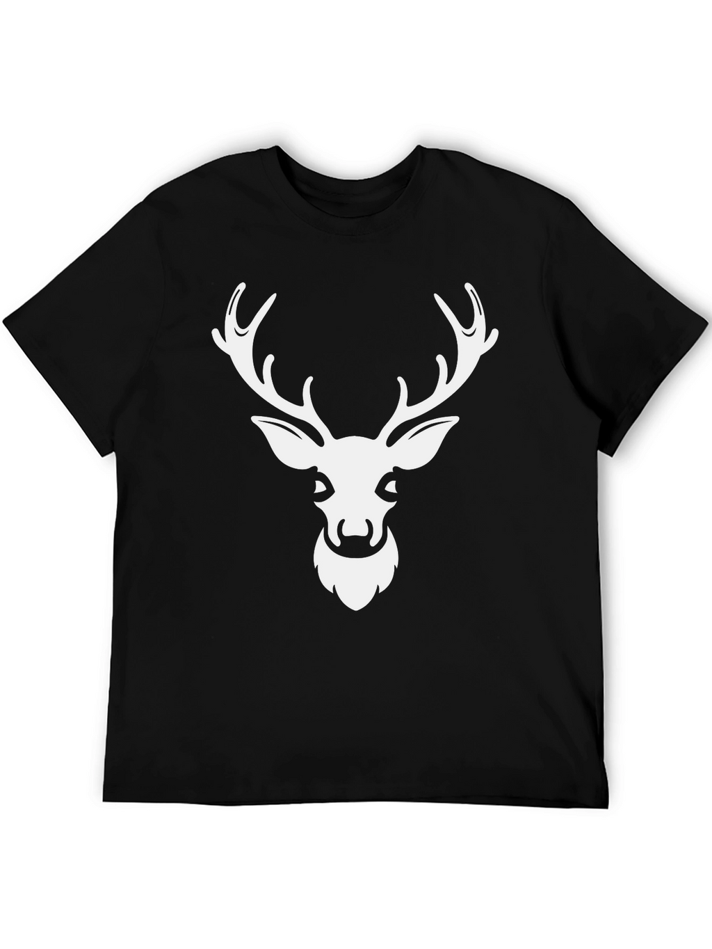 Deer Head Graphic Tee - Black