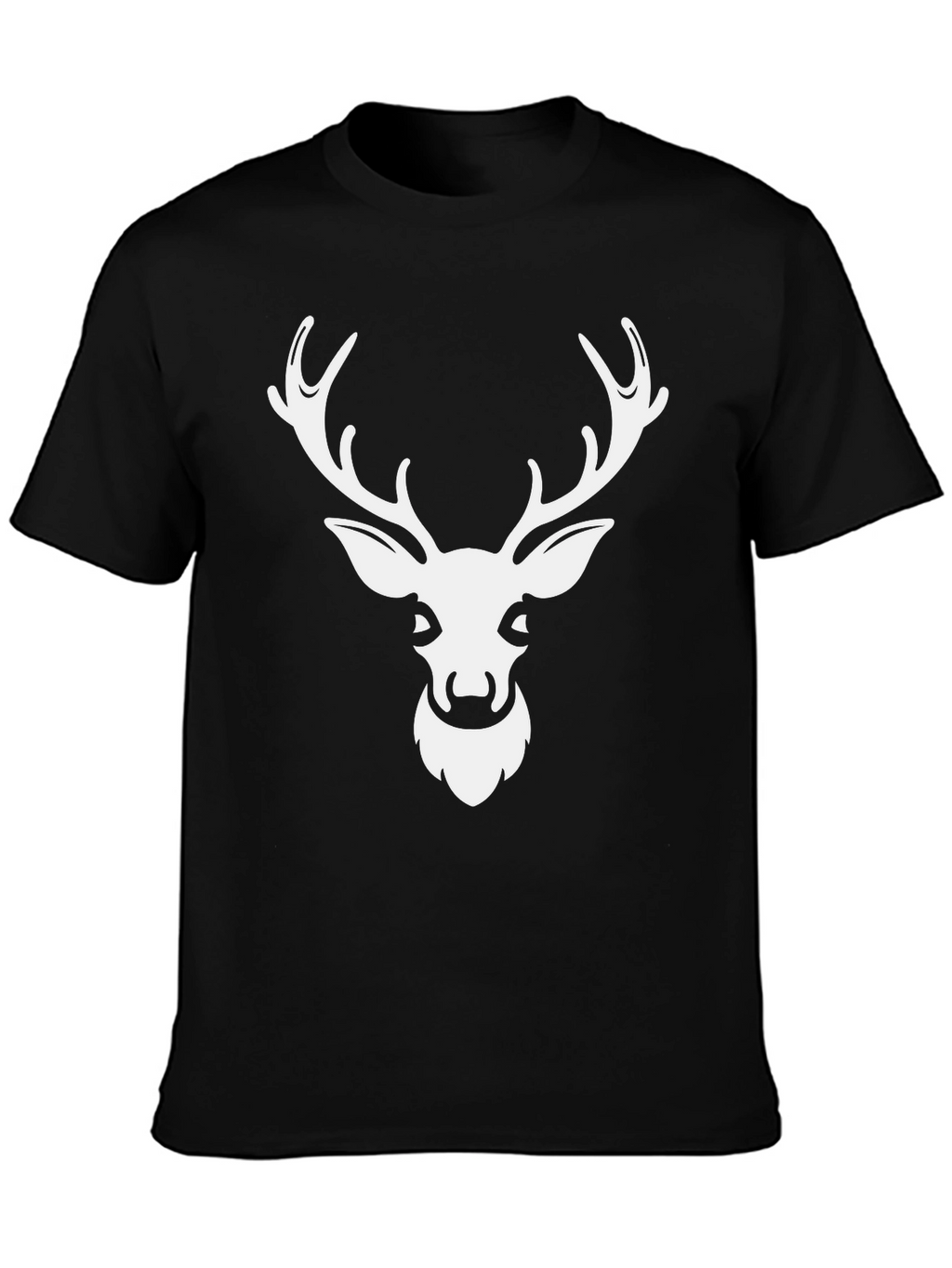 Deer Head Graphic Tee - Black