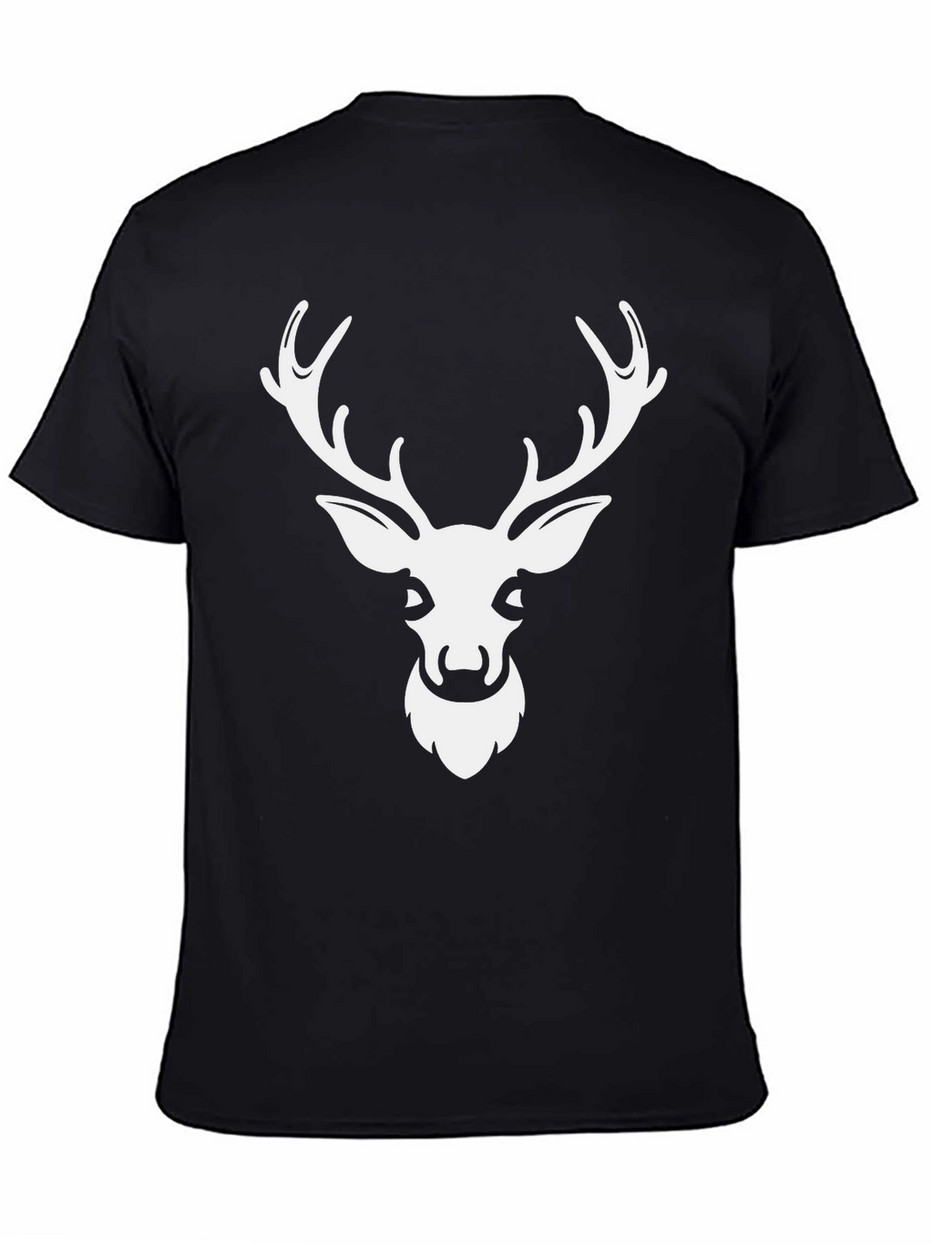 Deer Head Graphic Tee - Black