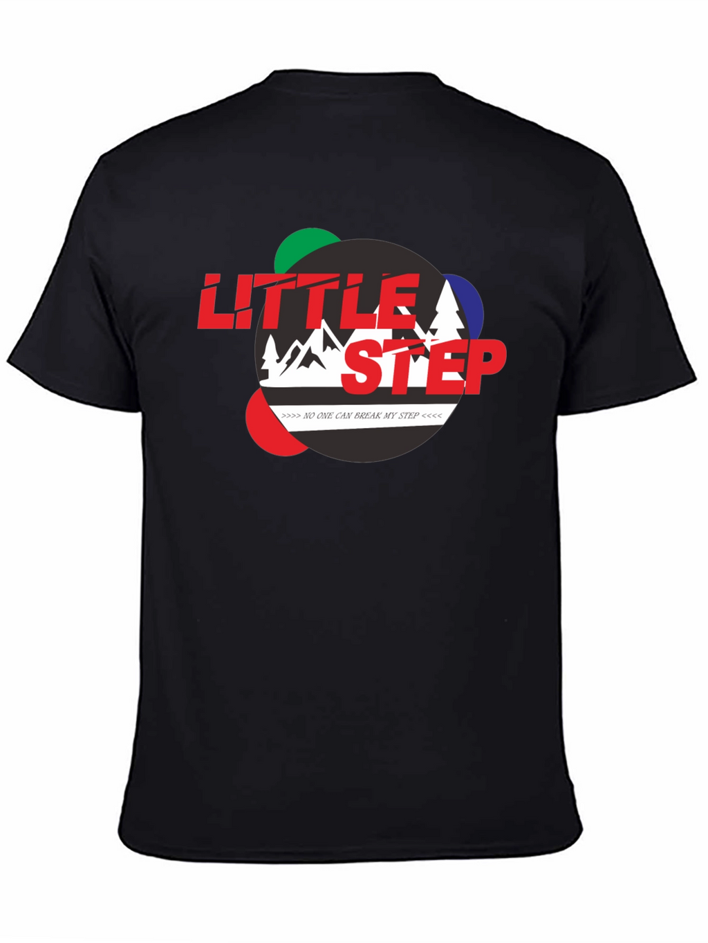 Little Step Graphic Print Black T-Shirt
