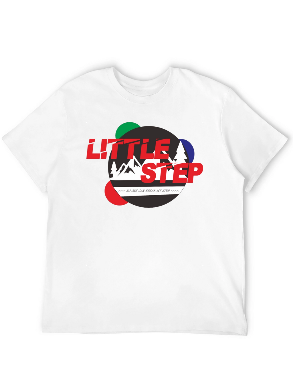 Little Step Graphic Print Black T-Shirt