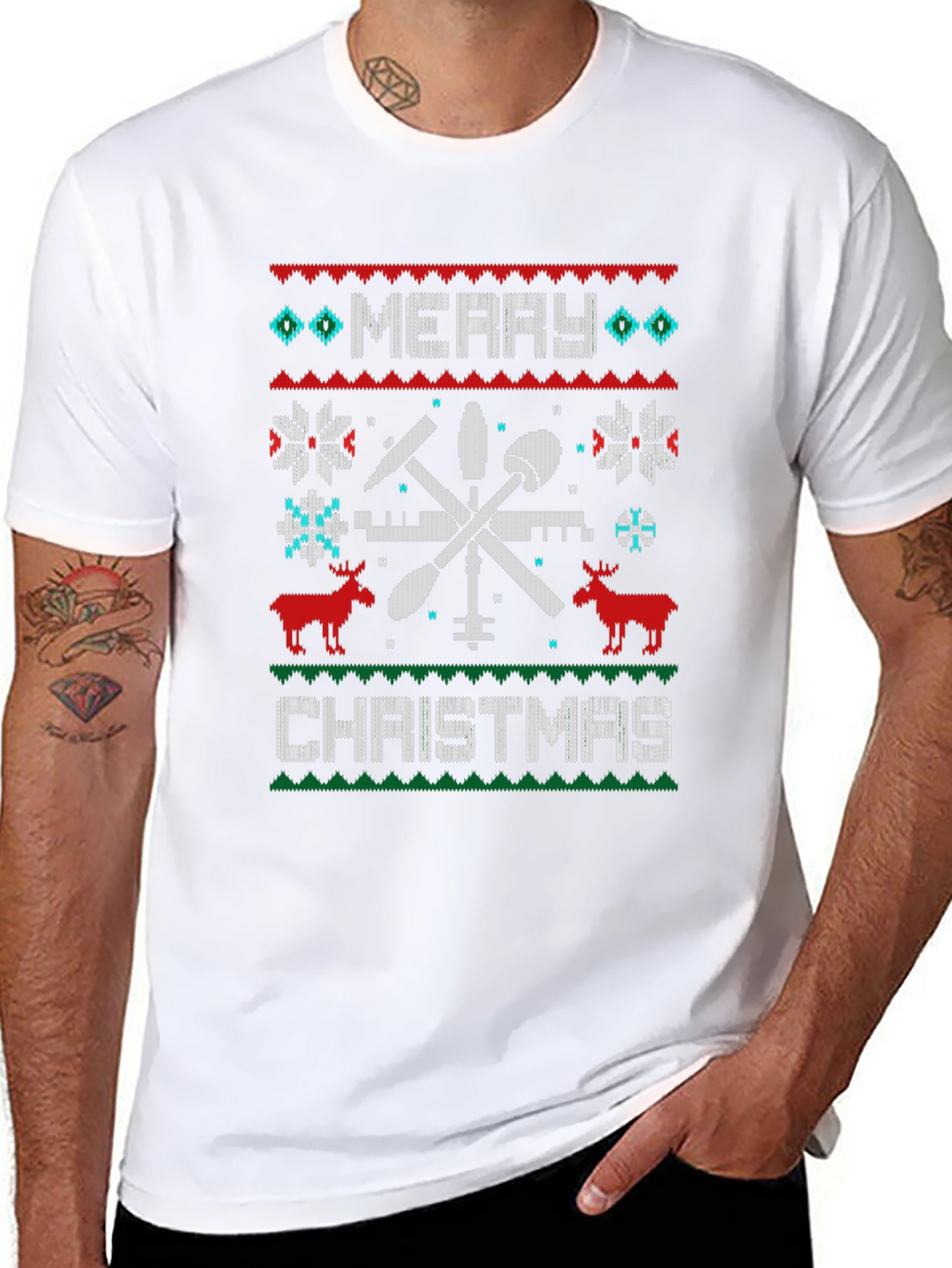 Merry Christmas Tooling Graphic Tee