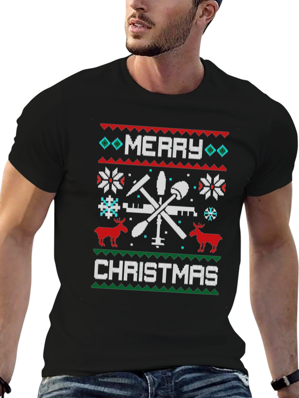 Merry Christmas Tooling Graphic Tee