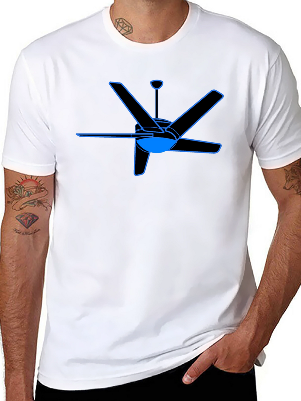 Ceiling Fan Graphic Tee - Stylish Comfort