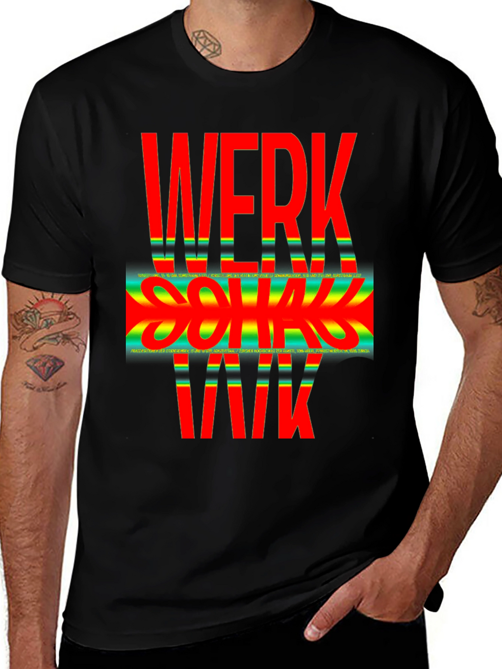 WERK SOUND TANK Graphic Tee - Black