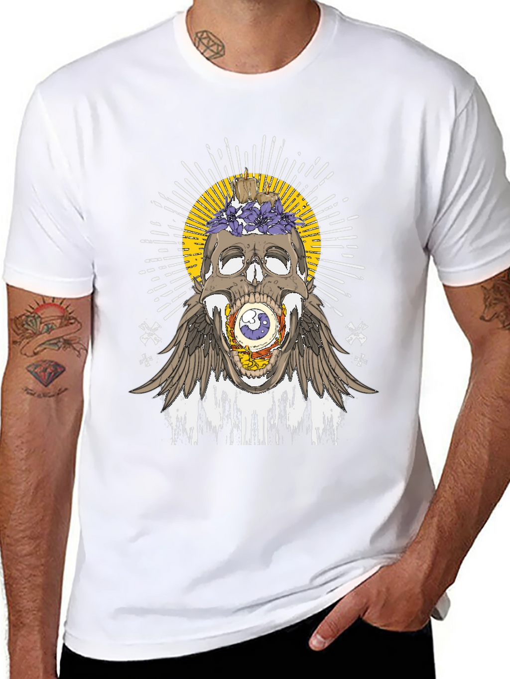 Skull & Eye Graphic Tee - Unique Design