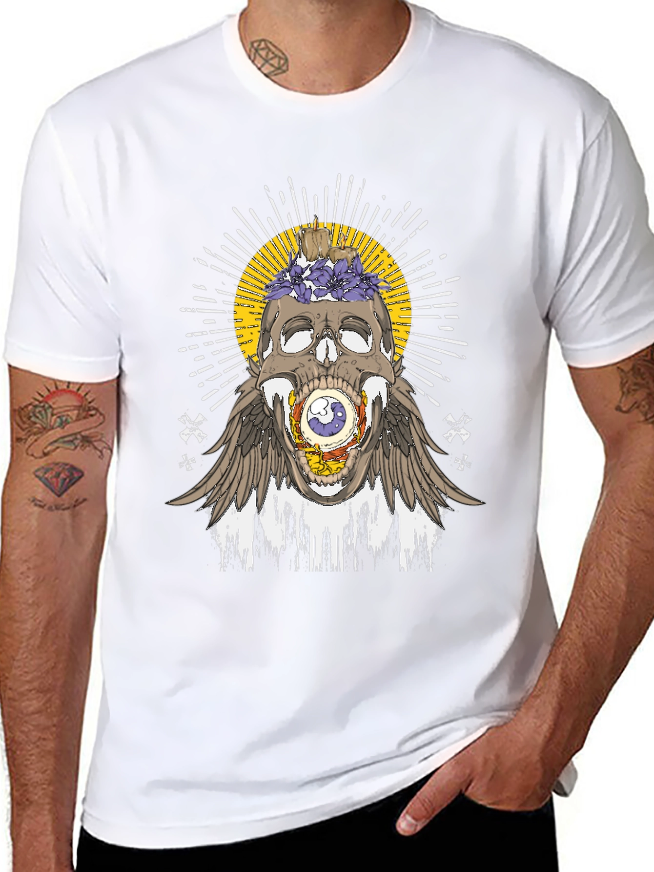 Skull & Eye Graphic Tee - Unique Design