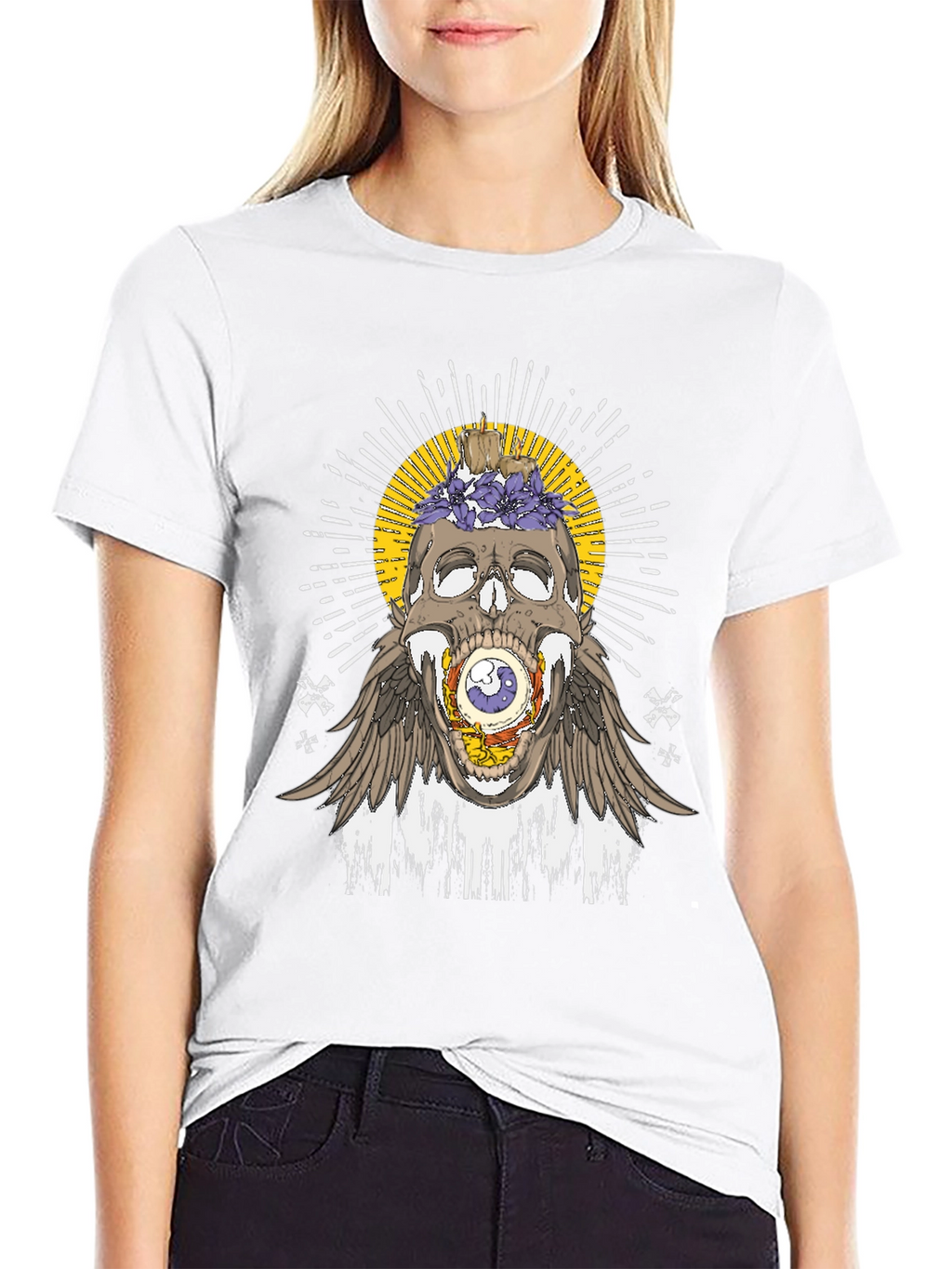 Skull & Eye Graphic Tee - Unique Design