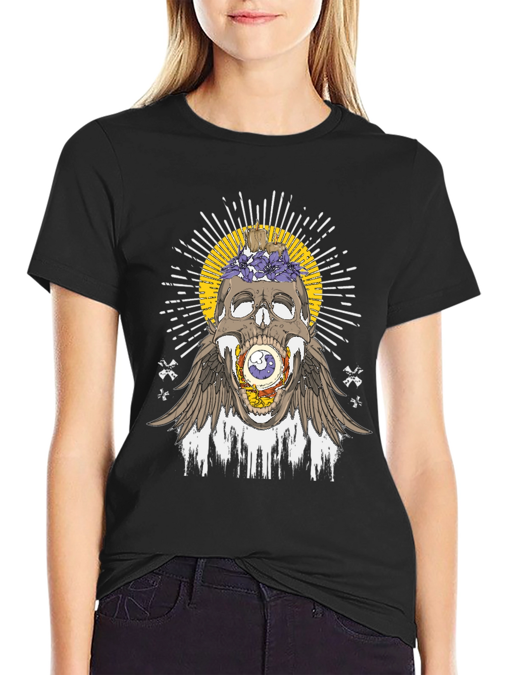 Skull & Eye Graphic Tee - Unique Design