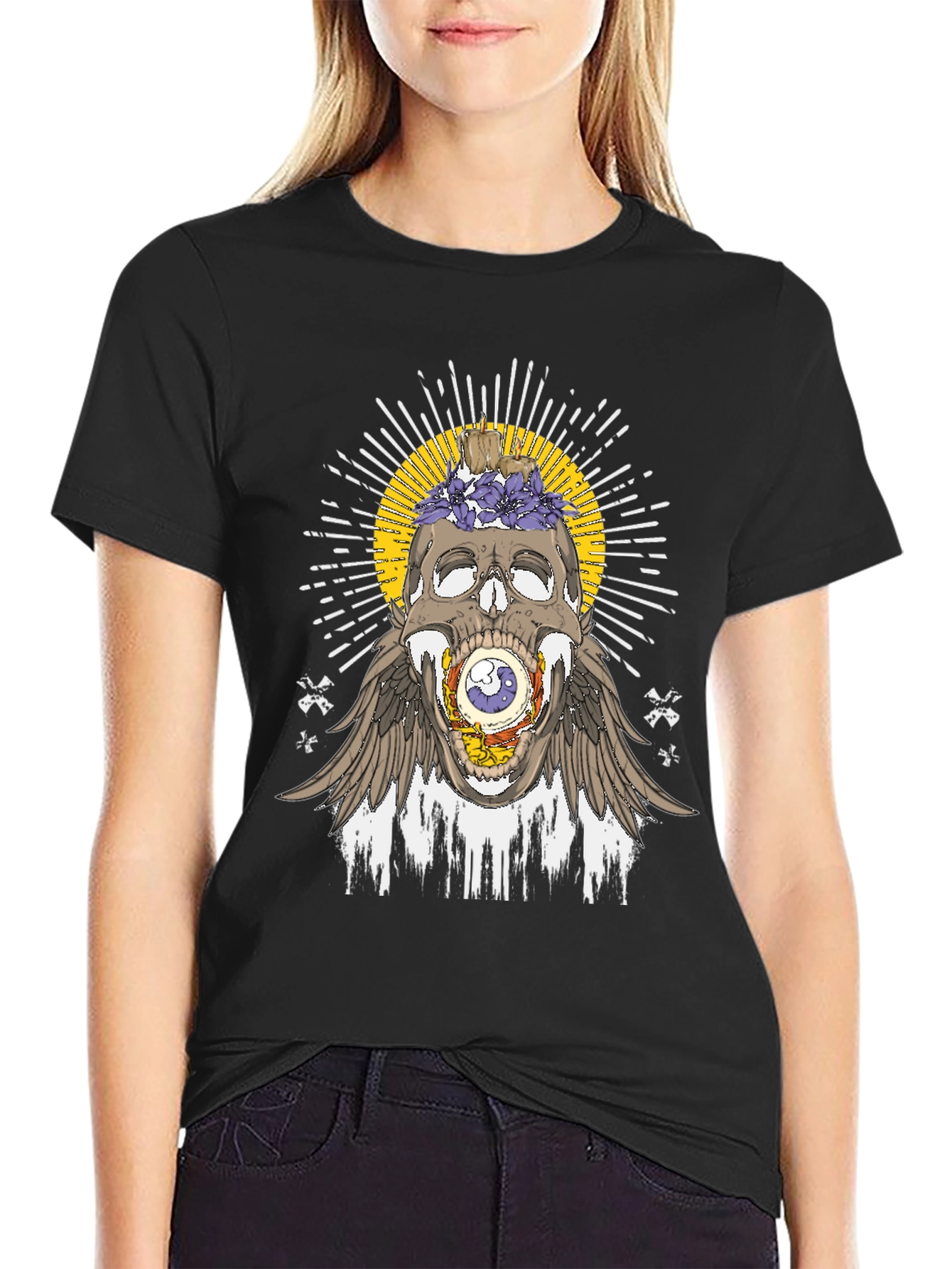 Skull & Eye Graphic Tee - Unique Design
