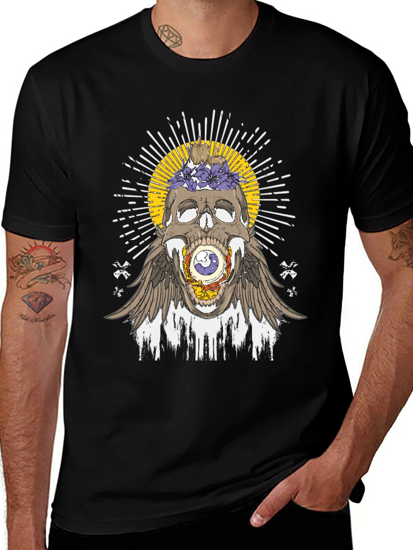 Skull & Eye Graphic Tee - Unique Design