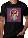 Pixel Art Portrait T-Shirt - Unique Graphic Tee