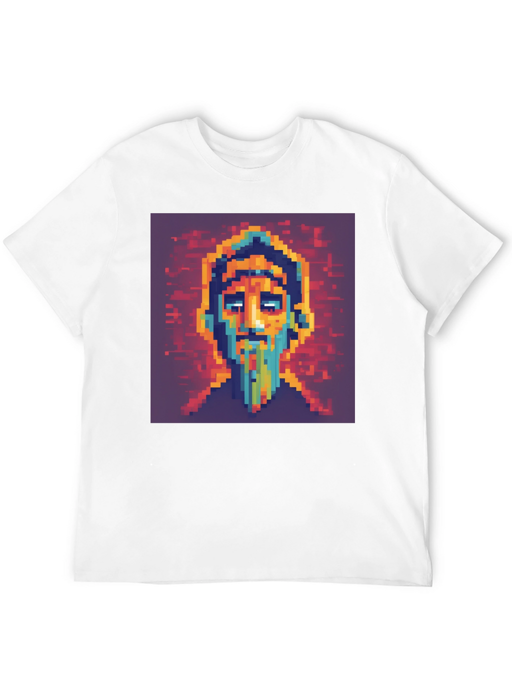Pixel Art Portrait T-Shirt - Unique Graphic Tee
