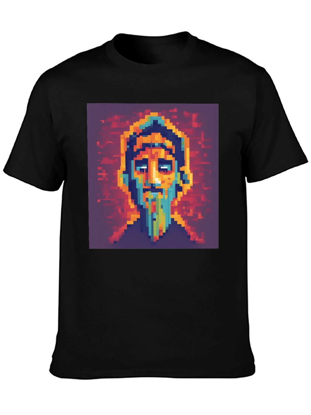 Pixel Art Portrait T-Shirt - Unique Graphic Tee