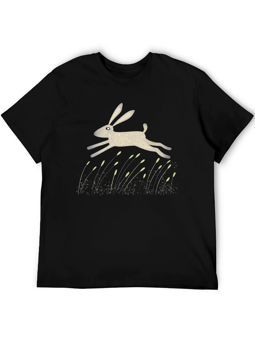 Hare Graphic Print Black T-Shirt