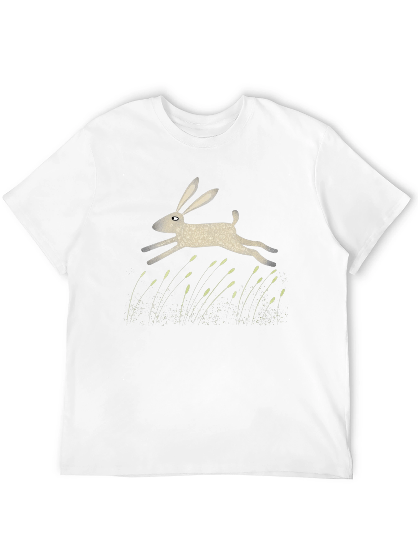 Hare Graphic Print Black T-Shirt