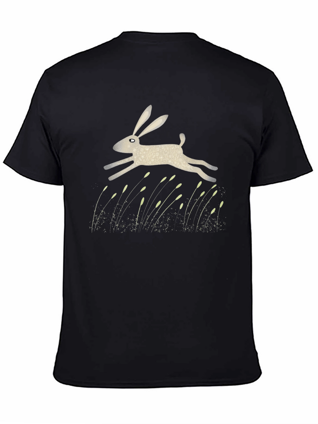 Hare Graphic Print Black T-Shirt