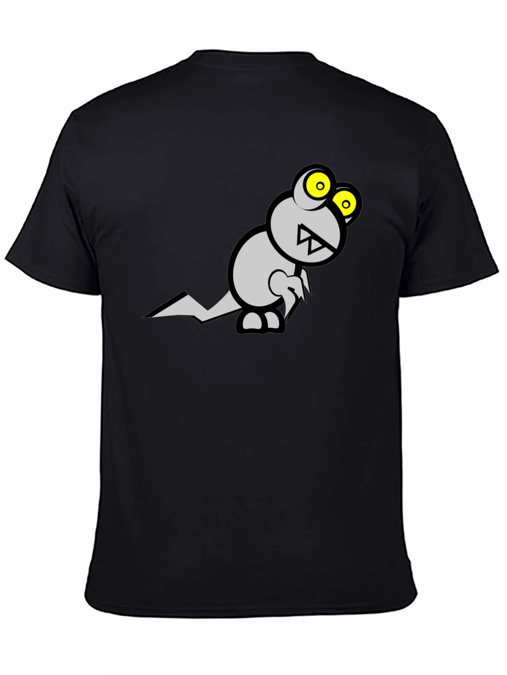 Monster Graphic Tee - Black Cotton T-Shirt