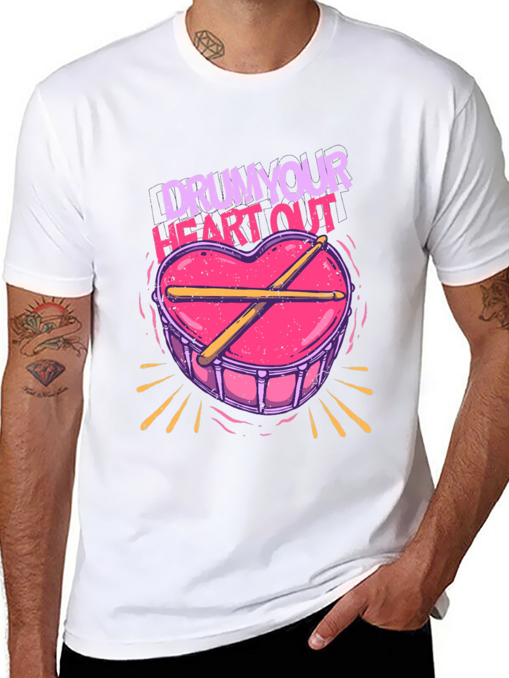 Drum Your Heart Out Graphic T-Shirt