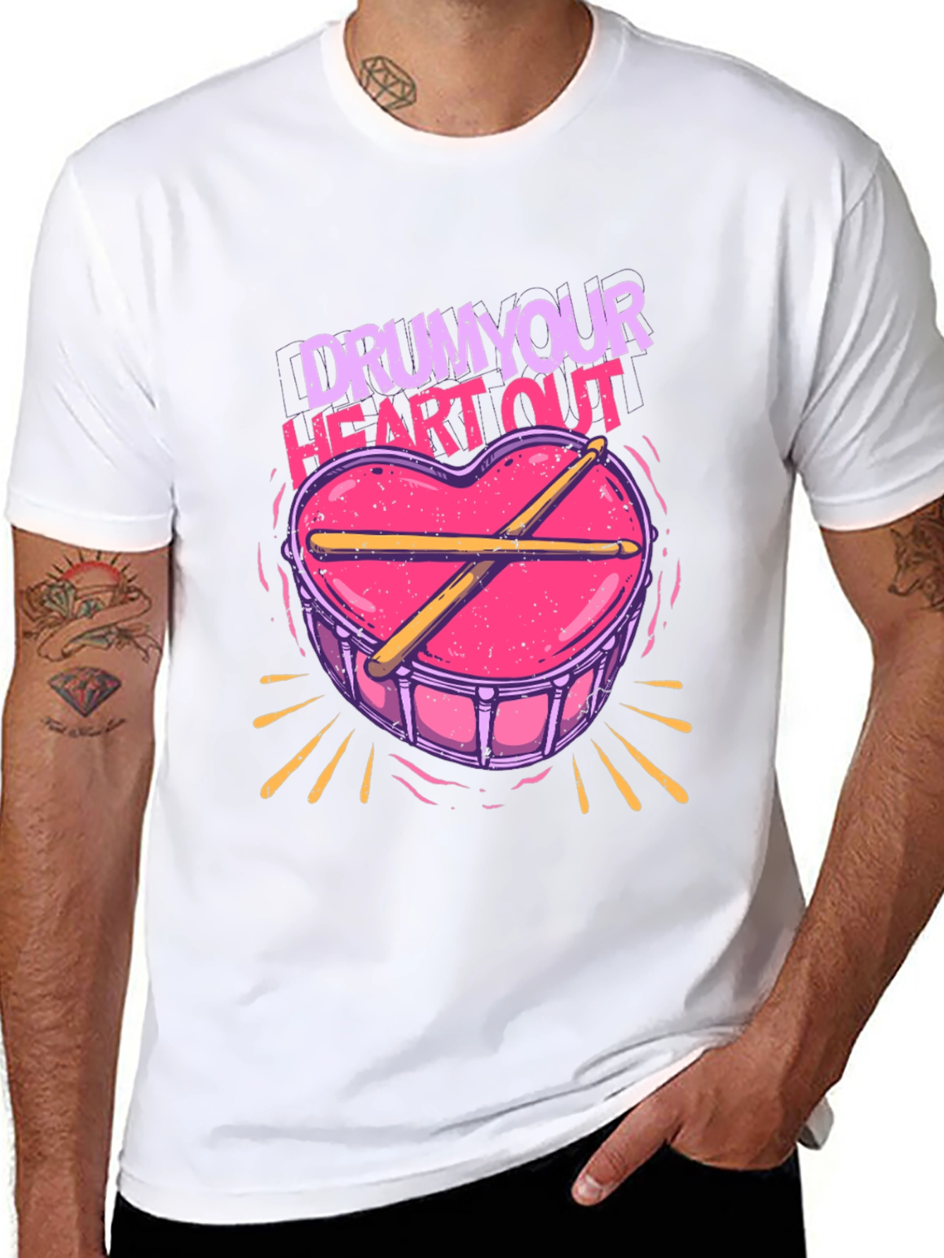 Drum Your Heart Out Graphic T-Shirt