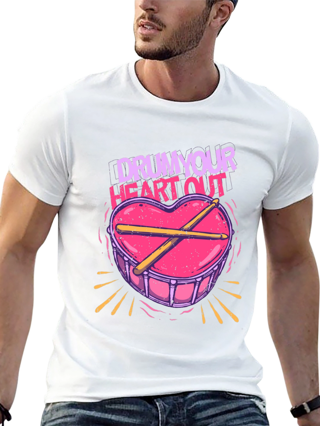 Drum Your Heart Out Graphic T-Shirt