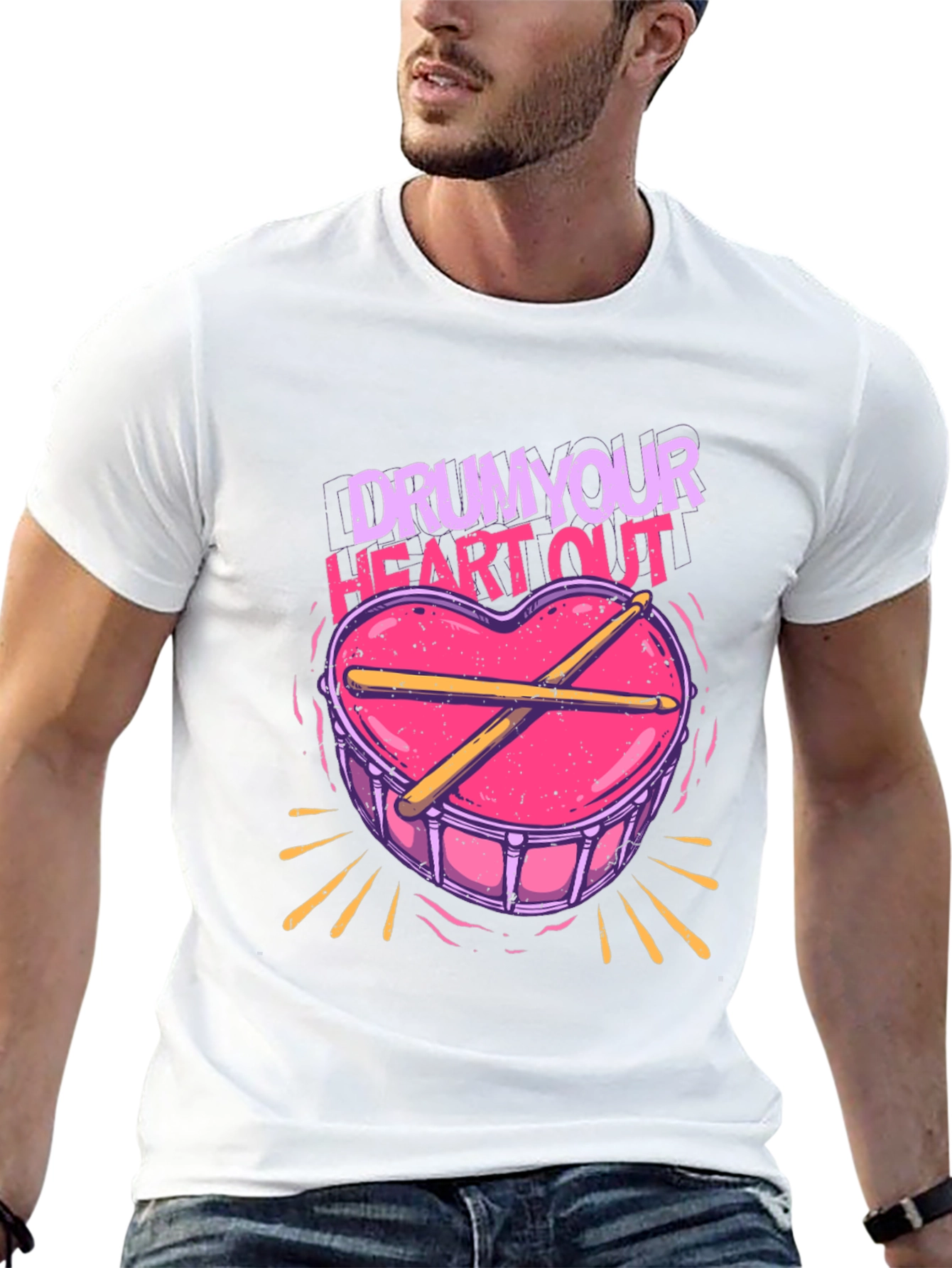 Drum Your Heart Out Graphic T-Shirt